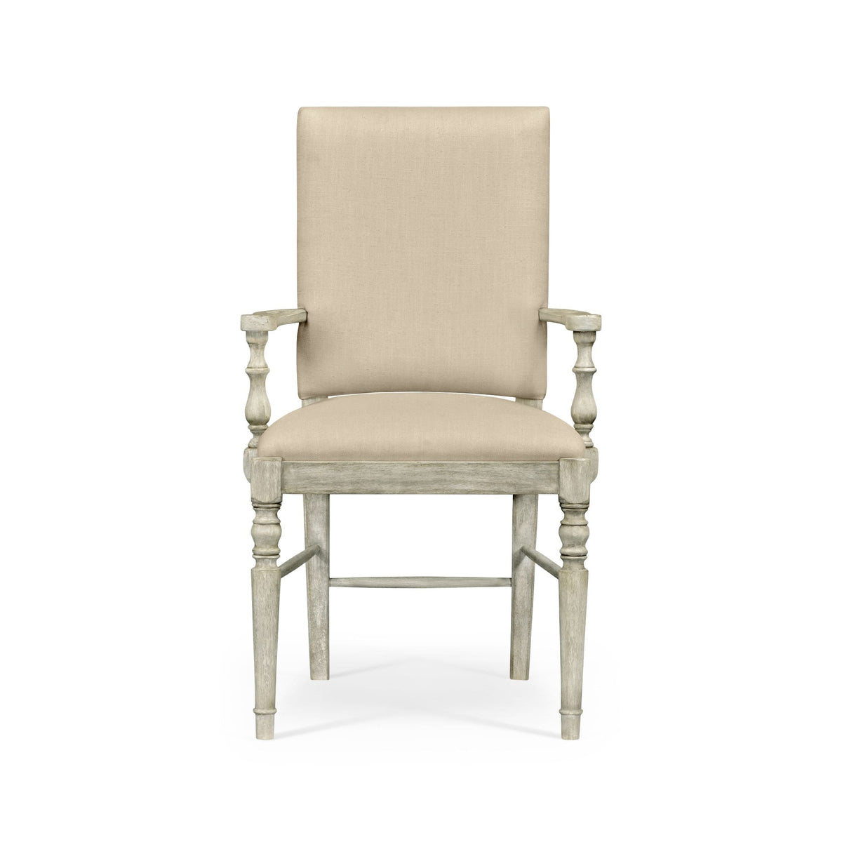 Casual Upholstered Dining Arm Chair in Mazo - Anyique Dark Grey - Jonathan Charles