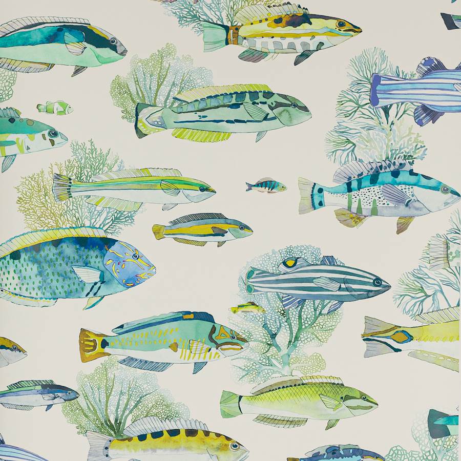 Manuel Canovas Wallpaper Fidji Aqua