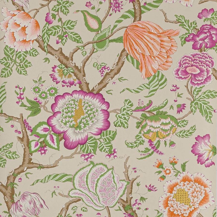 Manuel Canovas Tapet Brahmane Pivoine