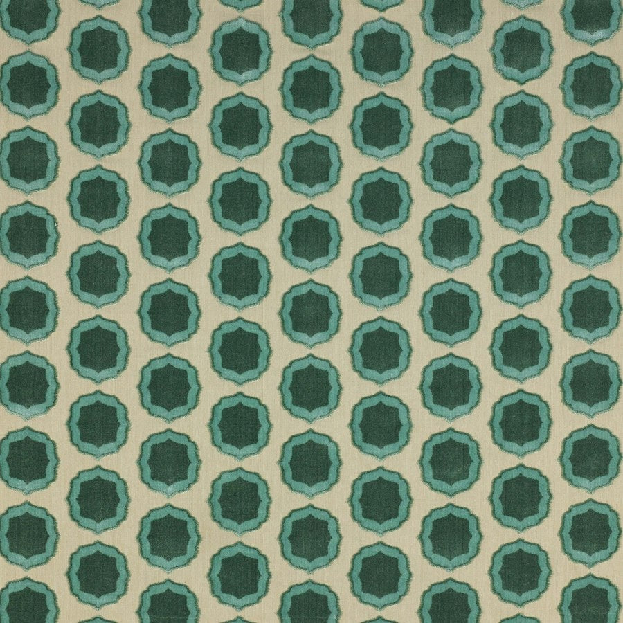 Manuel Canovas Tyg Tiana Turquoise Nattier