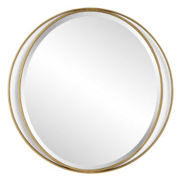 Rhodes Gold Round Mirror — Uttermost