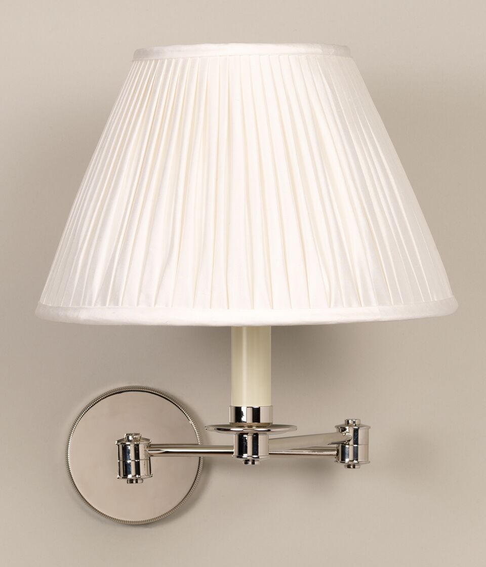 Cromer Swing Arm Wall Light Double – Nickel