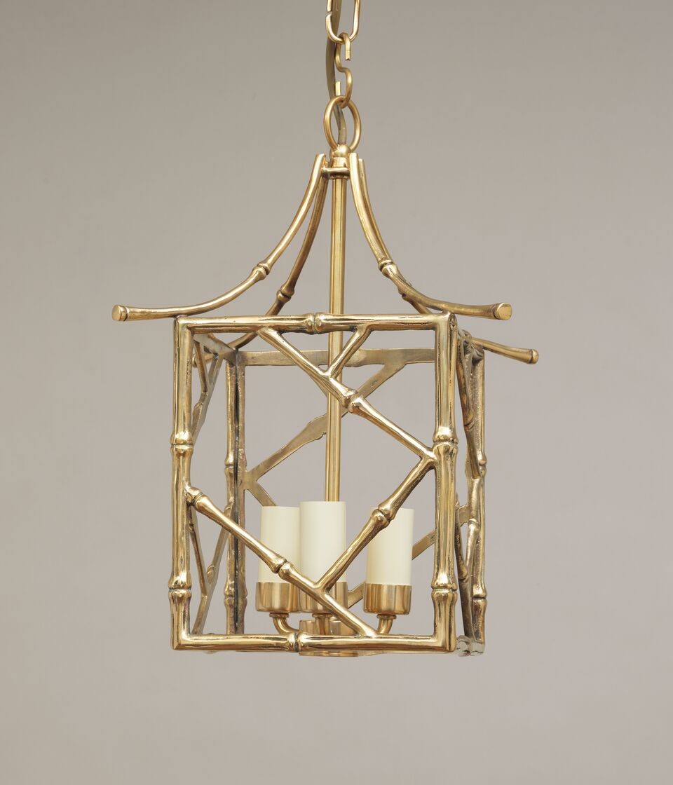 Bamboo Lantaarn Klein – Brass