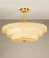 Pershore Alabaster Taklampa Large – Brass & Alabaster
