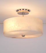 Weston Alabaster Deckenleuchte – Nickel & Alabaster