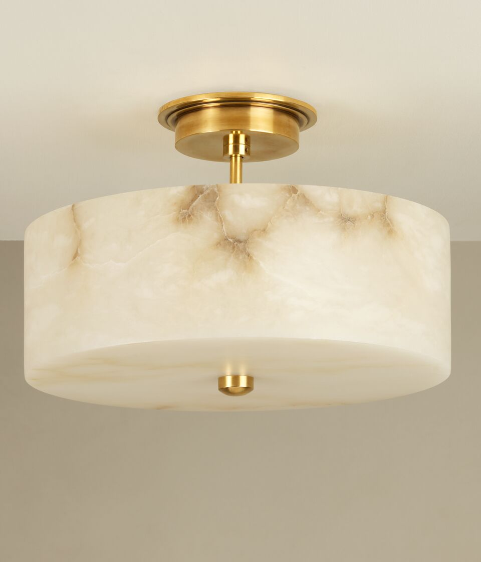 Weston Alabaster Deckenleuchte – Brass & Alabaster
