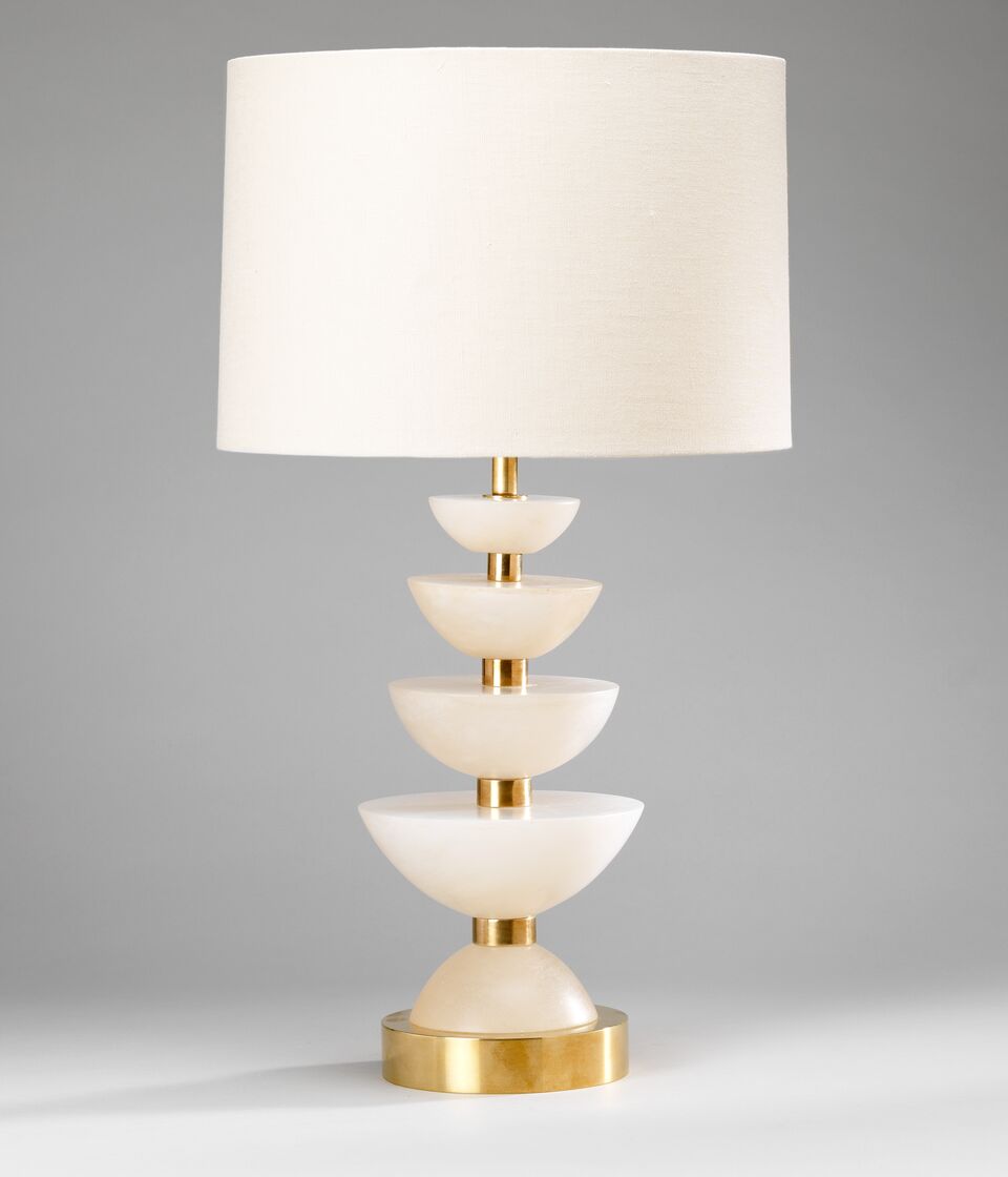 Positano Tischleuchte Klein – Brass & Alabaster