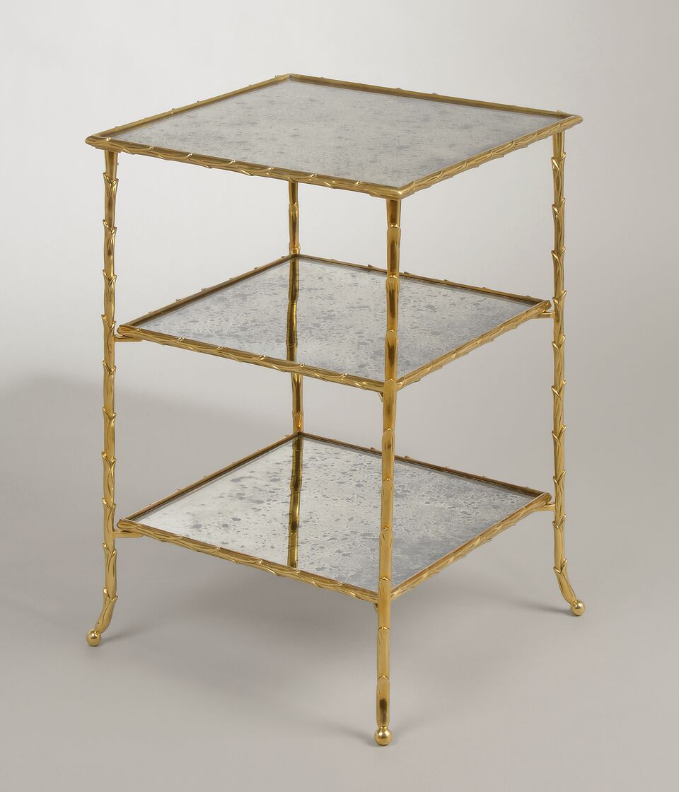 Belgrave-sivupöytä neliö – Glass & Brass