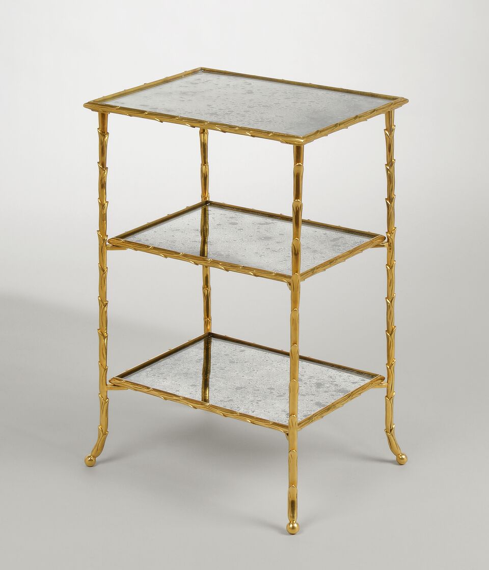 Belgrave Beistelltisch Rechteckig – Glass & Brass