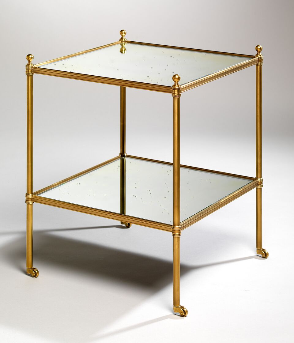 Fitzroy quadratische Etagere – Brass