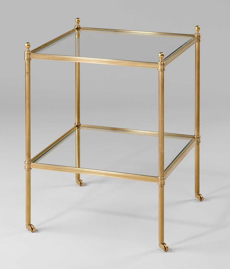 Fitzroy quadratische Etagere – Glass & Brass