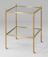 Fitzroy quadratische Etagere – Glass & Brass