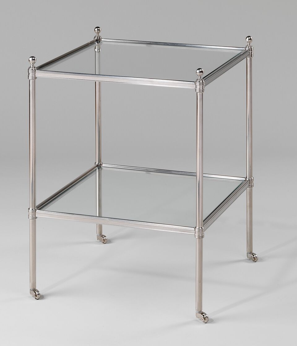 Fitzroy quadratische Etagere – Glass & Nickel