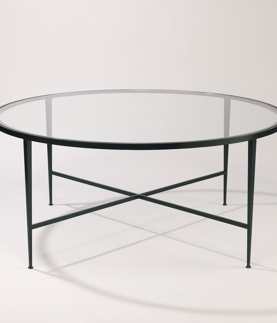 Lena runt soffbord – Glass & Bronze
