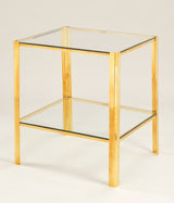 Rockford Sidobord – Glass & Brass