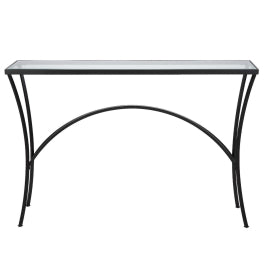 Alayna Console Table in Black Metal