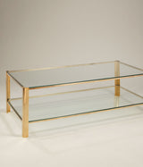 Rockford Soffbord – Glass & Brass