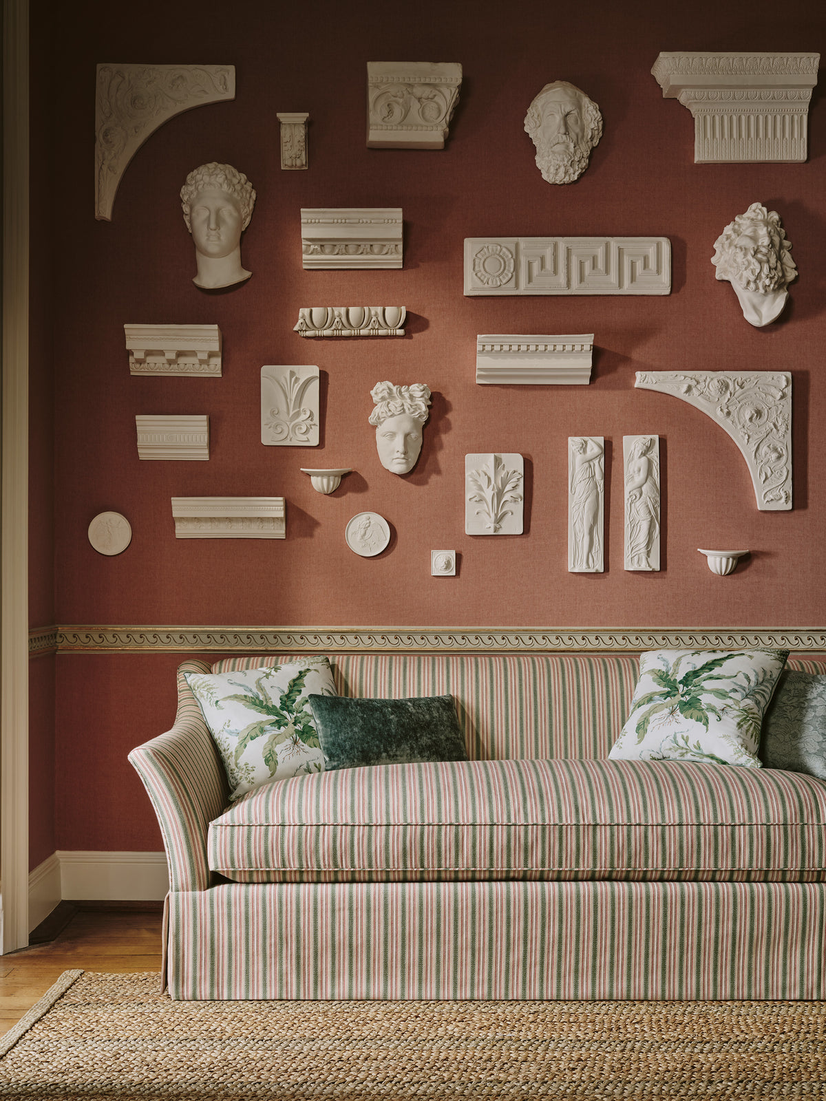 Dorney Stripe sfeerbeeld — Colefax & Fowler stof