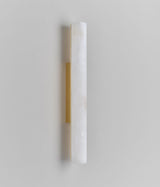 Lulworth Alabaster Vägglampa – Brass, Stor (H 75 cm)