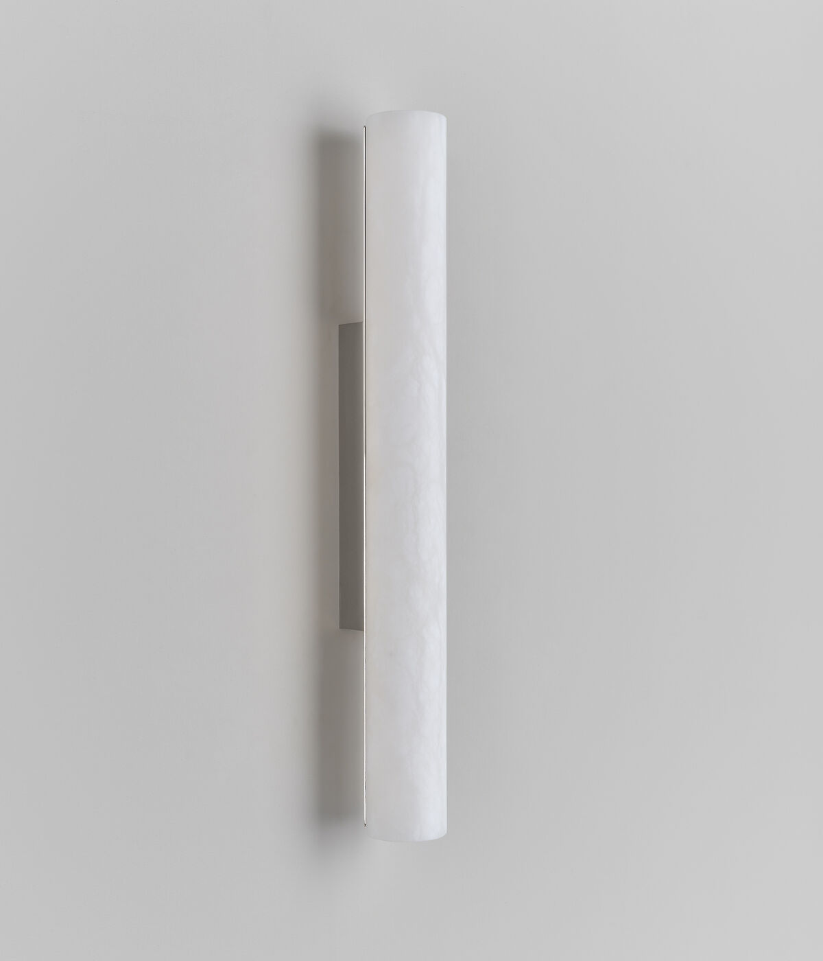 Lulworth Alabaster Vägglampa – Nickel, Stor (H 75 cm)