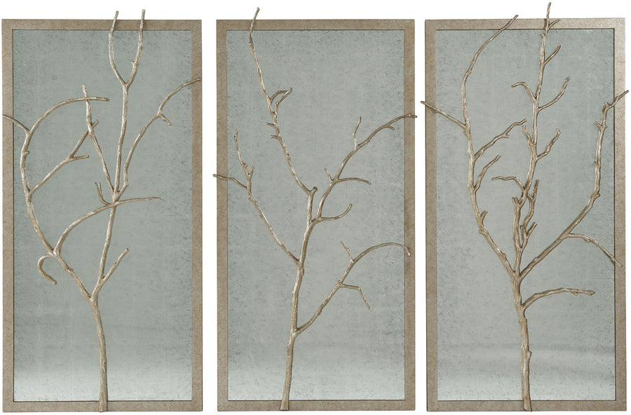 Seinäpeili Hawthorn Trio, hopea – Theodore Alexander