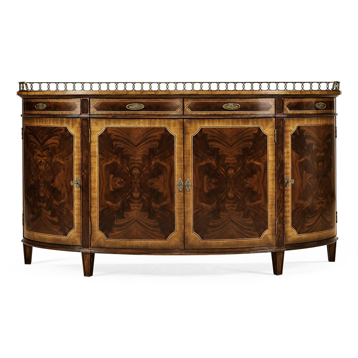 Large Mahogany Demilune Sideboard - Jonathan Charles