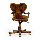Double Lobed Shaped mahonie Office stoel