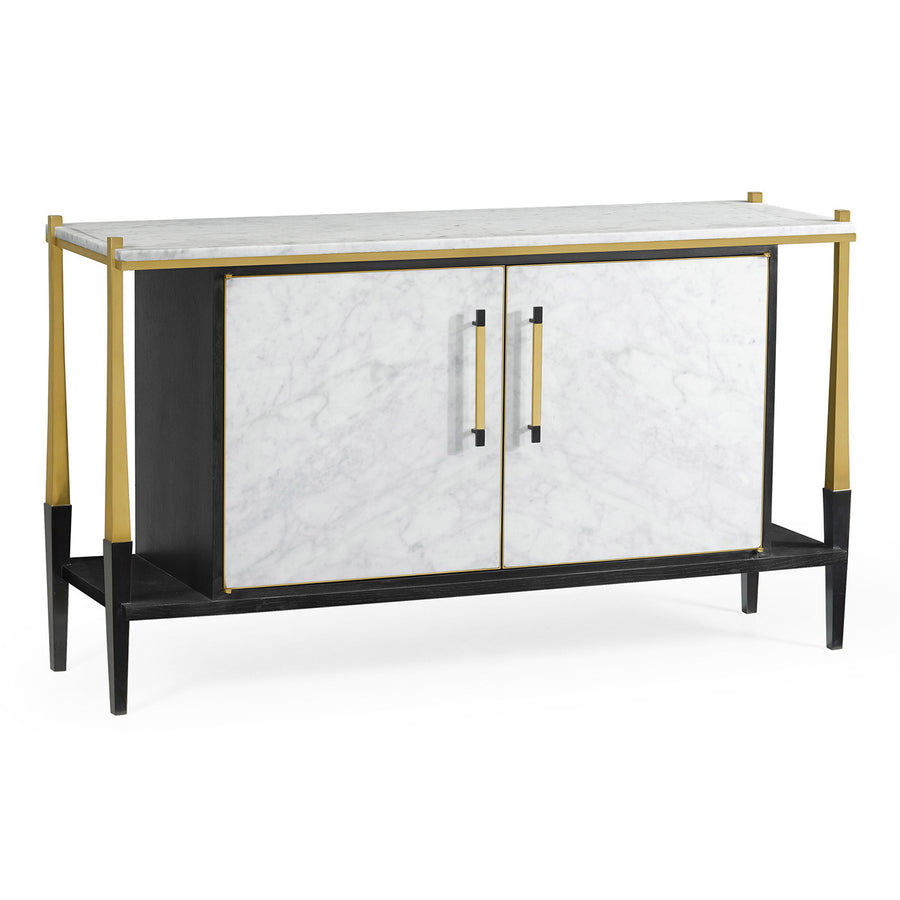 Sideboard aus Marmor & ebonisierter Eiche — Jonathan Charles