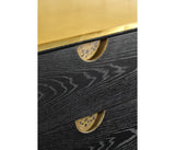 Ebonised ek curved chest with 6 drawers – Ebonised Oak