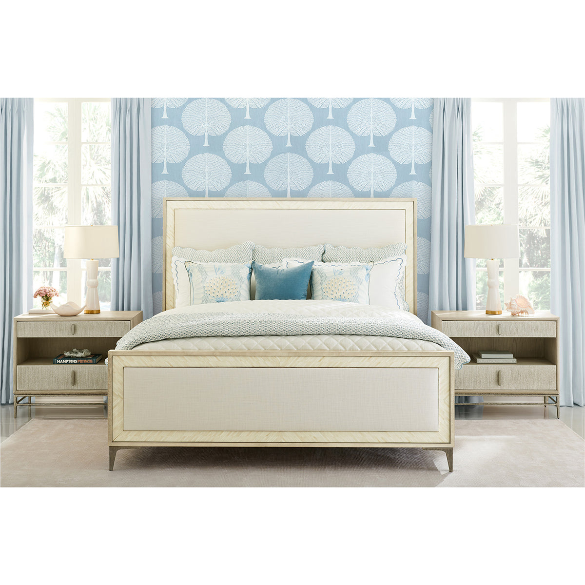 Tideline Bone & Linen Upholstered UK Super King Bed - Jonathan Charles