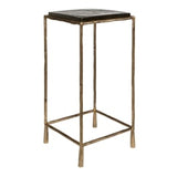 Ovard Antiqued Gold Accent Table