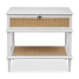 Coast White Rattan Side Table