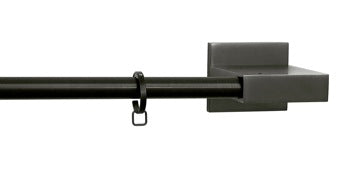 City Konsolhalter Ø14mm — Matt gebürstetes Schwarz