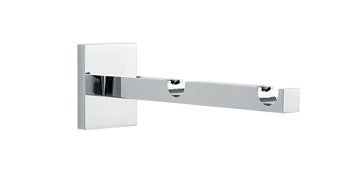 City Dubbele wandsteun 140mm Ø14mm — Chroom