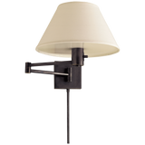 Classic Wandleuchte – Bronze With Linen Shade