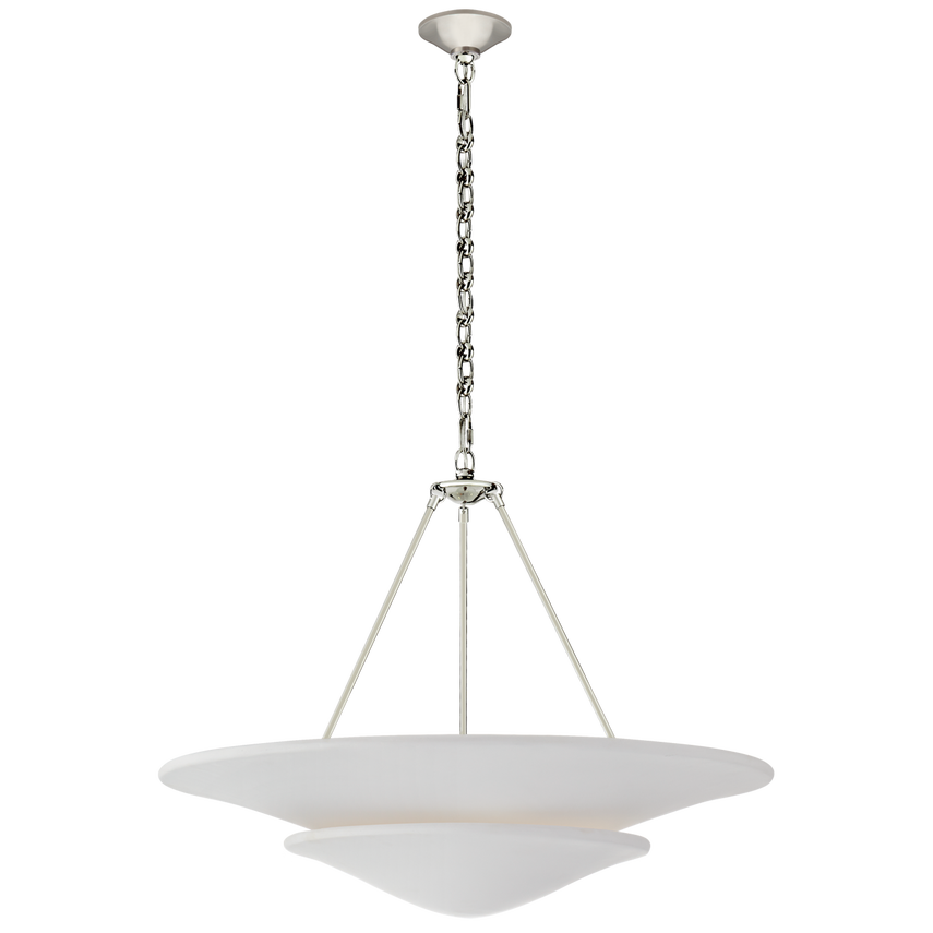 Mollino taklampa i vit metall och glas från AERIN for Visual Comfort & Co