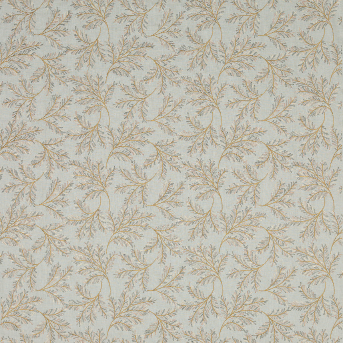 Chelsea Fern Aqua/Bronze fabric