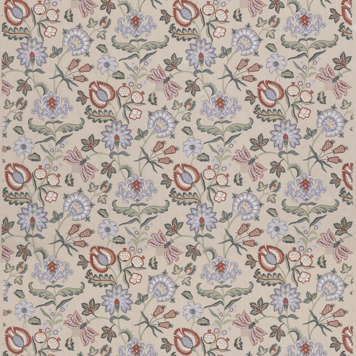 Snowhill Fabric - Green/Russet