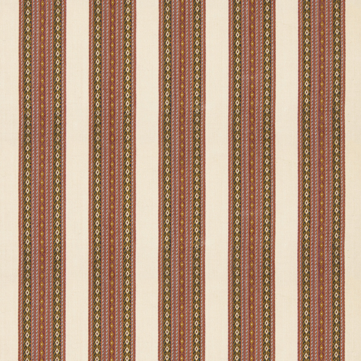 Worlds Apart Fabric - Fuchsia/Ochre