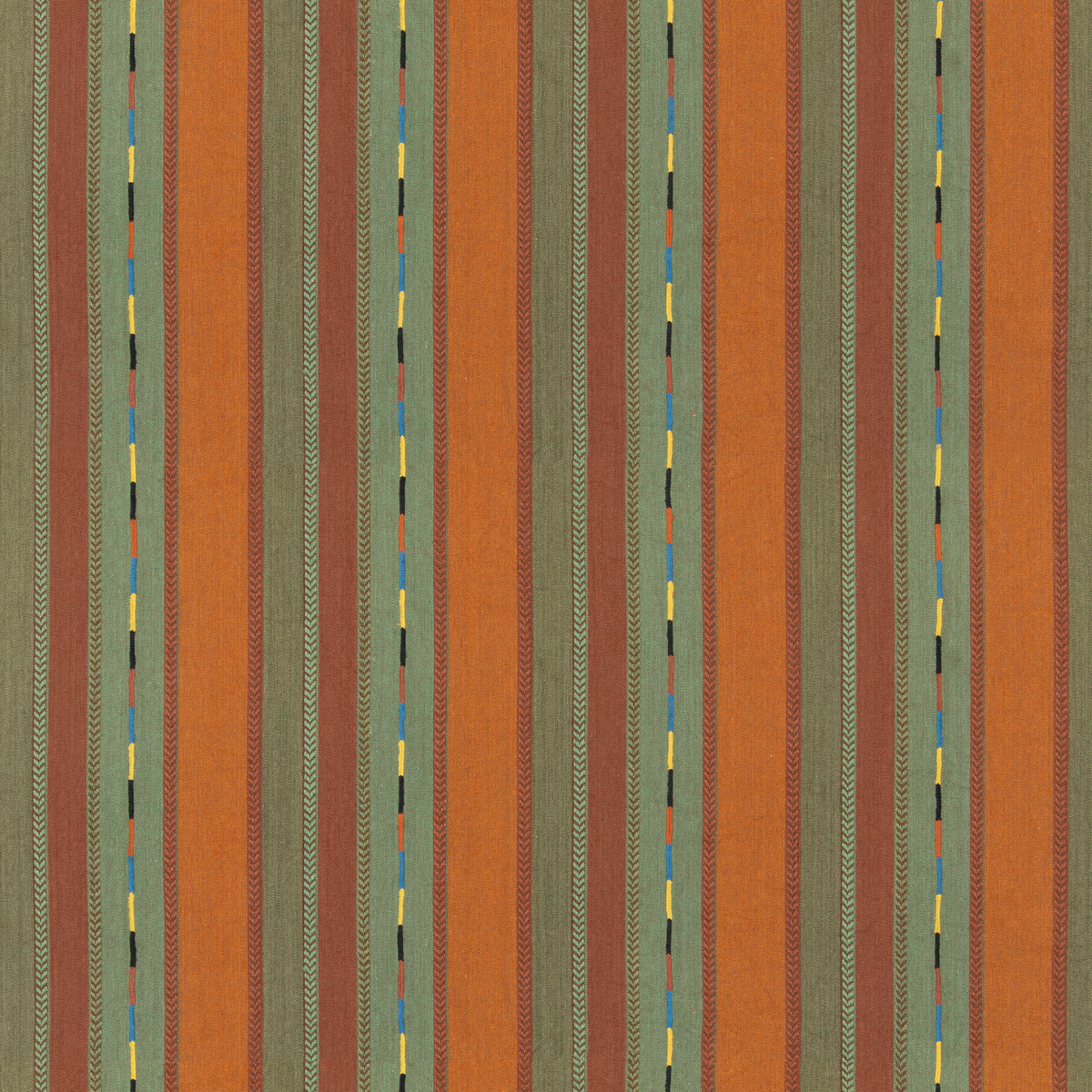 Bunty Orange/Green stof