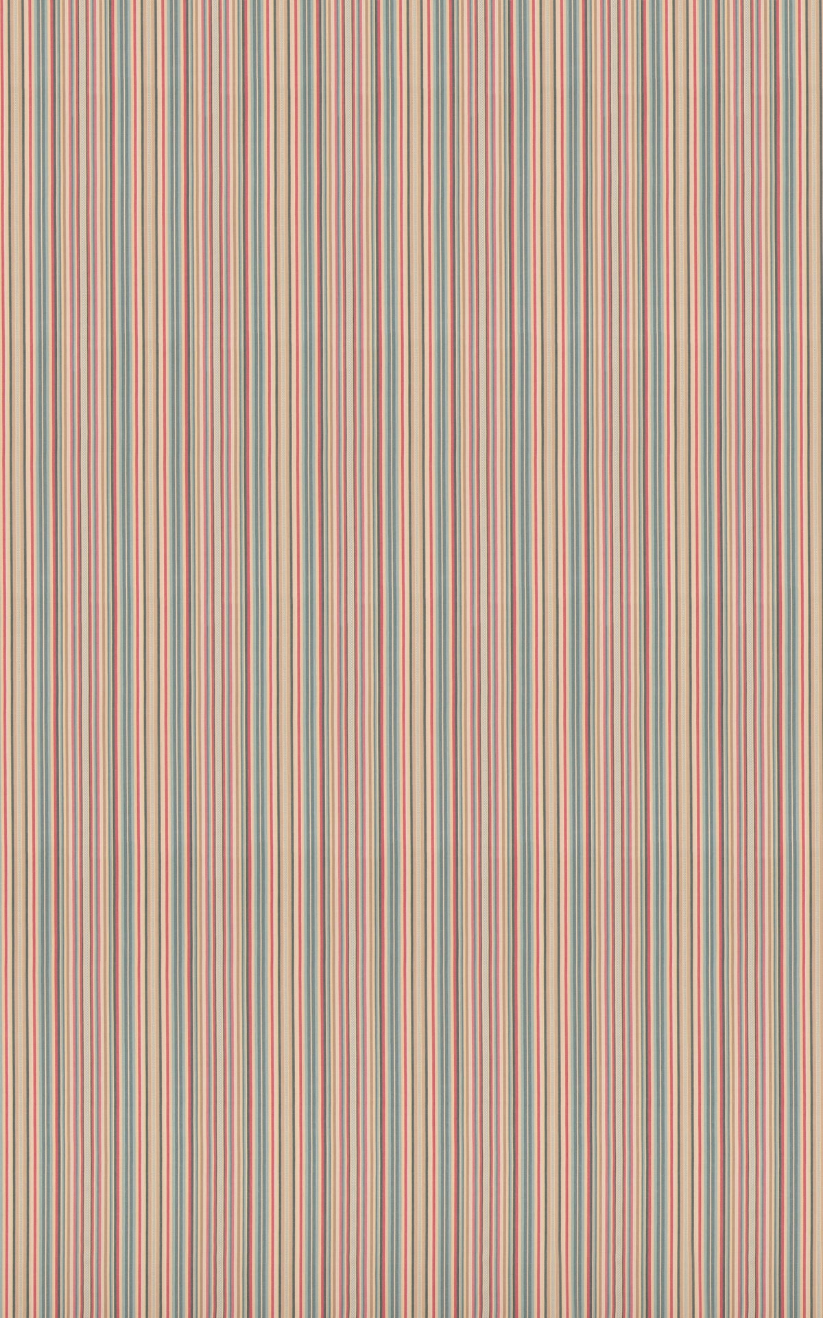 Luna Stripe Teal/Red stof