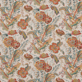 Indienne Flower Red/Teal Stoff