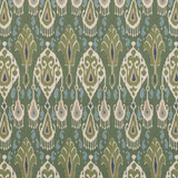 Ikat Bokhara Linen Emerald -kangas