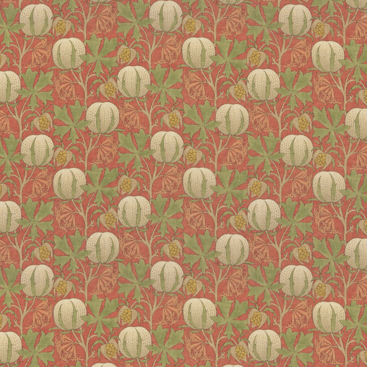 Pumpkins Stof - Red/Green