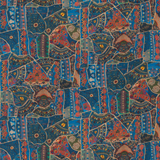 Front Row Jewel Blue stof
