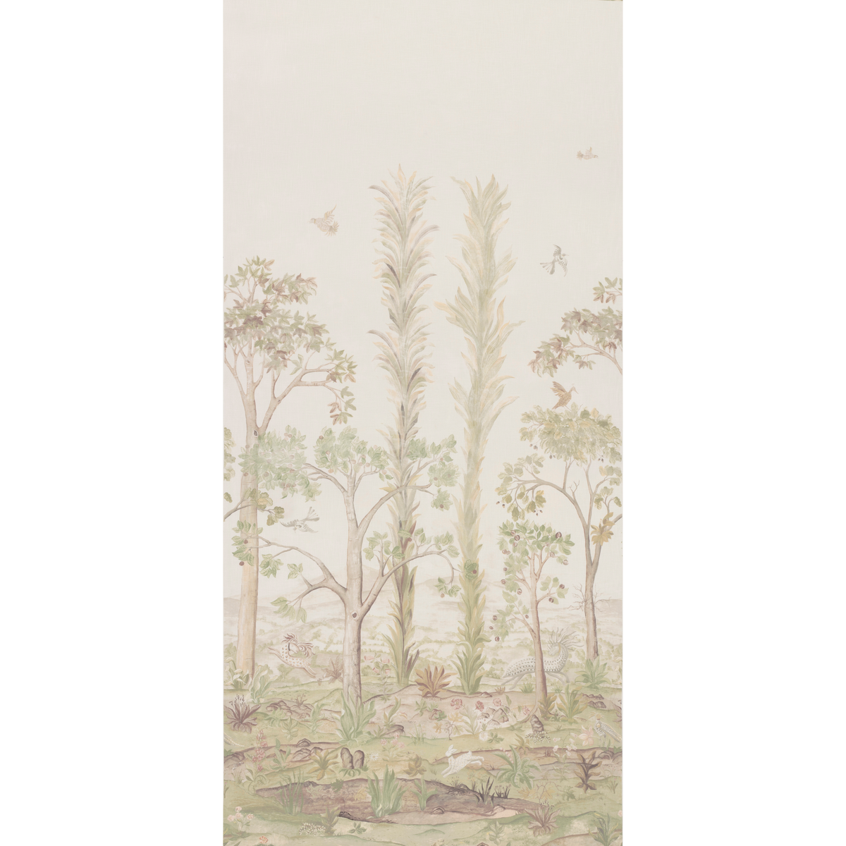 Tall Trees Printed Panel Soft Green stof