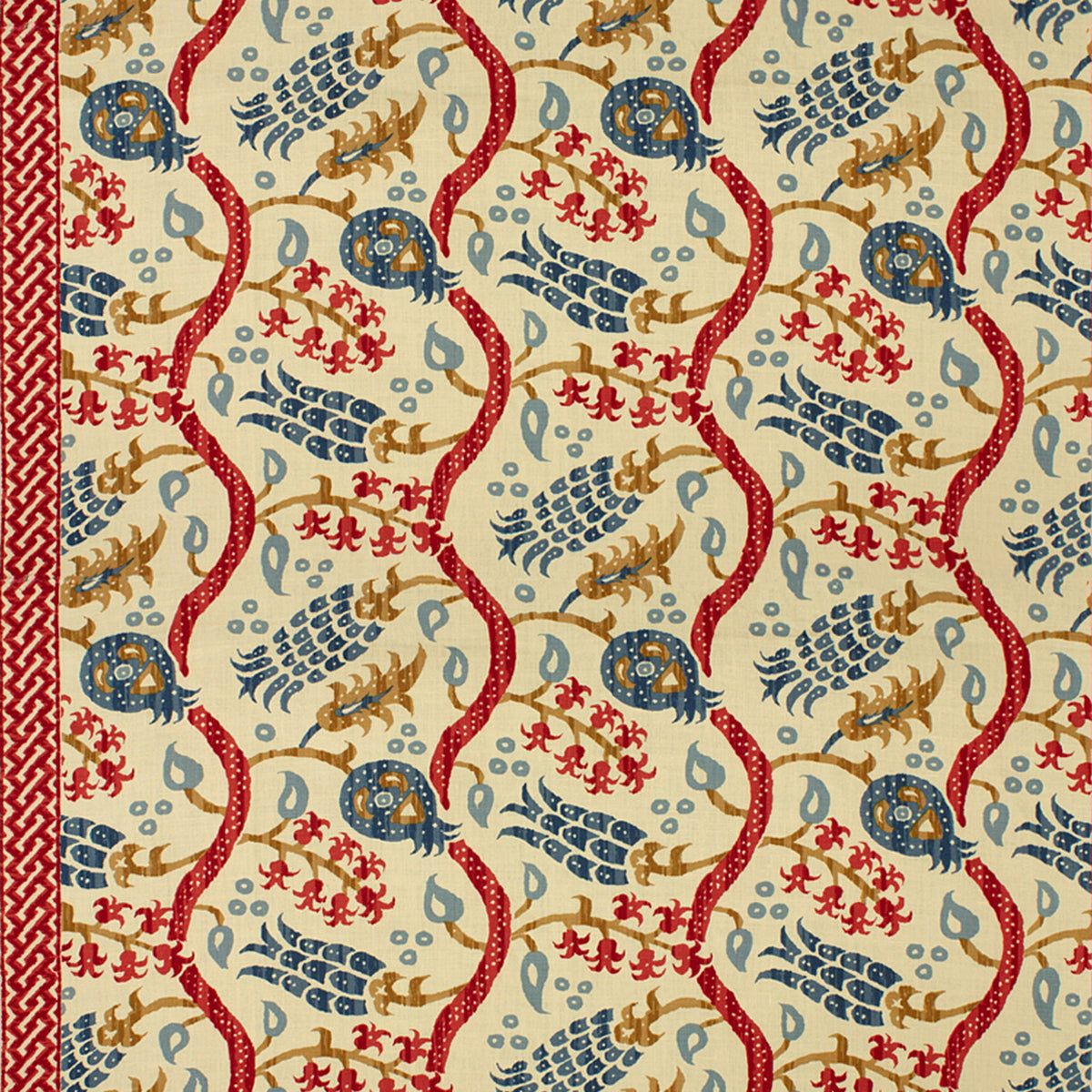 Nisiotiko Linen Print Tyg