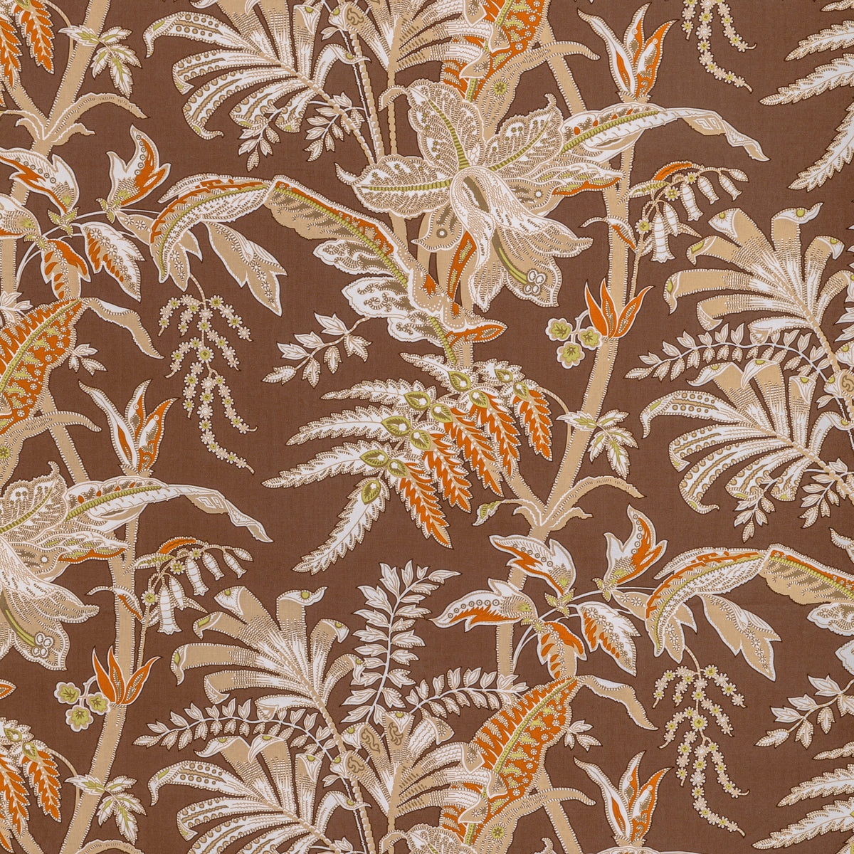 Seychelles Cotton Print Mocha -kangas