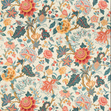Nizam Cotton Print Red/Blue -kangas
