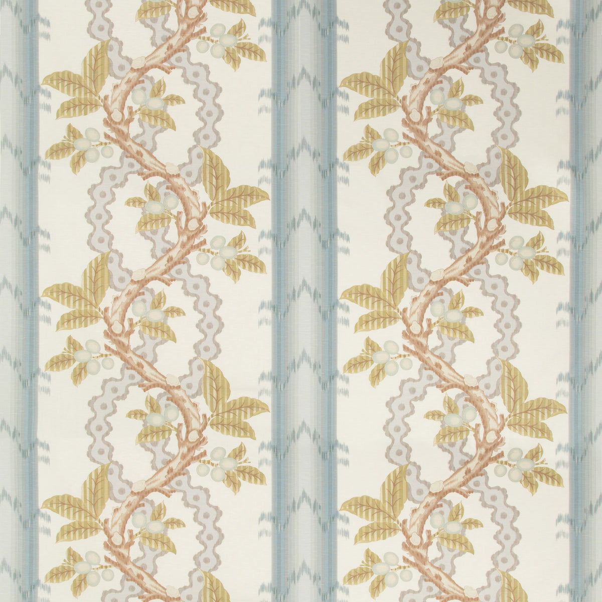 Josselin Cotton and Linen Print Slate/Grey -kangas
